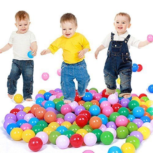 E Support 50PCS Colorful Plastic Ball Pit Balls Baby Kids Tent Swim Toys Ball Pool Ball Ocean Ball