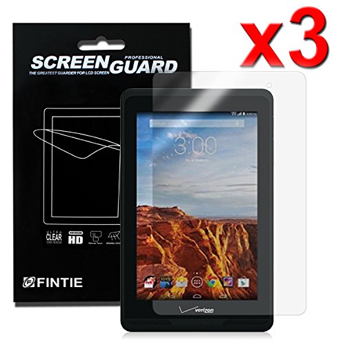 Fintie Verizon Ellipsis 8 4G LTE Tablet Ultra-Clear HD Screen Protector (3 Pack With Retail Packaging) - High Definition Invisible Protective Screen Film [Lifetime Replacement Warranty]