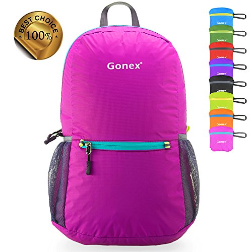 

Gonex Ultra Lightweight Packable Backpack Hiking Daypack for Men and Women/ Handy Foldable Camping Outdoor Travel Cycling School Air Travelling Carry on Backpacking + Ultralight and Handy - 6.5 OZ Only + 6 Year Warranty + 8 Color Choices