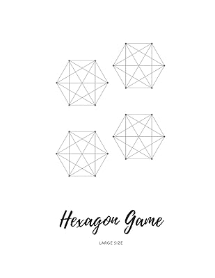 Hexagon Game: Large Size | Games Paper For Fun Kids And Adults | 8.5x11, Nice Cover Glossy, 100 Templates