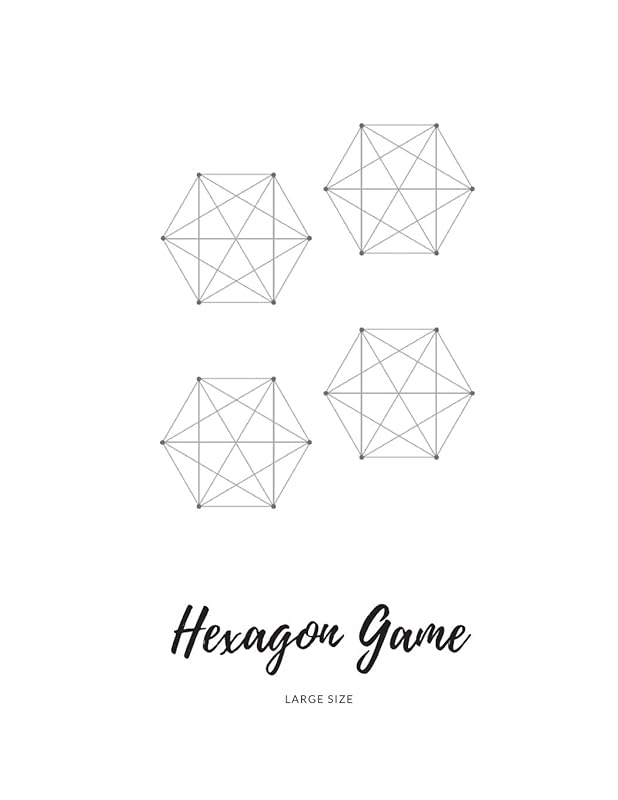 Hexagon Game: Large Size | Games Paper For Fun Kids And Adults | 8.5x11, Nice Cover Glossy, 100 Templates by Chudy Design Promotion