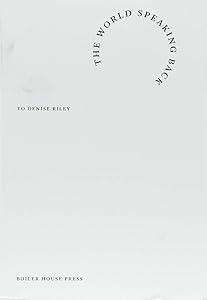 The World Speaking Back...: To Denise Riley by Agnes Lehoczky