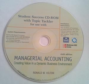 Student Success CDROM for Use with Managerial Accounting