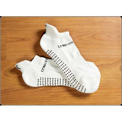Crescent Moon ExerSocks Barre, Yoga & Pilates Socks (3-pack) Medium (White)