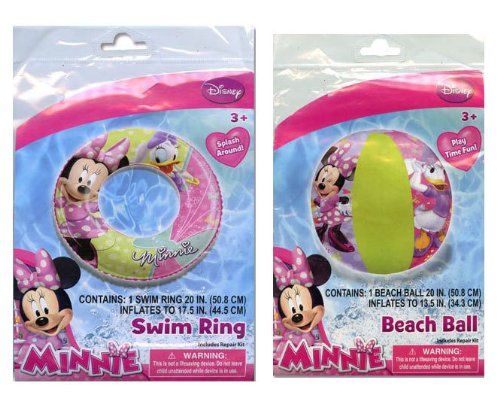 Disney Minnie Mouse Swim Ring & Beach Ball Set
