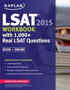 Kaplan LSAT Workbook 2015 with 1,000+ Real LSAT Questions: Book + Online