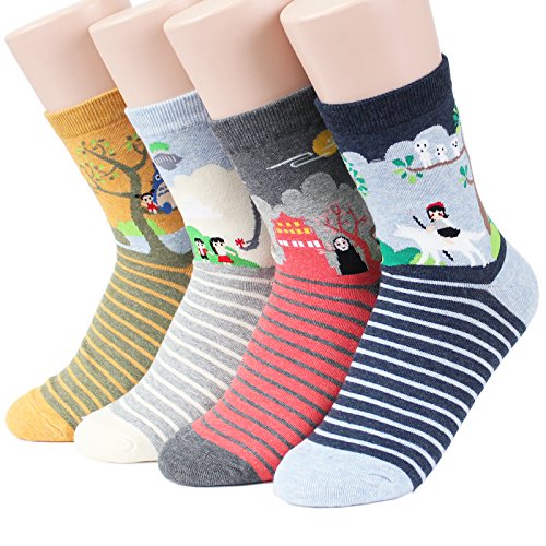 Socksense Choice Famous Japanese Series Animation Print Crew Socks
