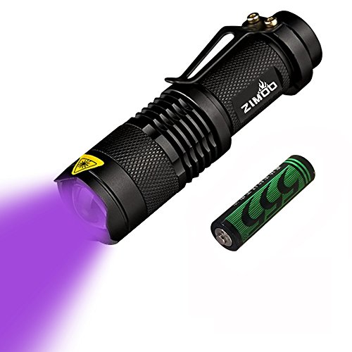 ZIMOO SK68 Pets Urine and Stains Detector Ultraviolet Led Flashlight with AA Batteries