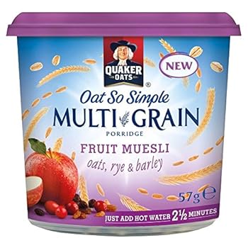 quaker oat so simple multigrain porridge fruit muesli (57g)