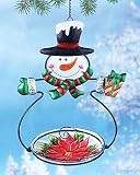 Snowman Glass Bird Feeder