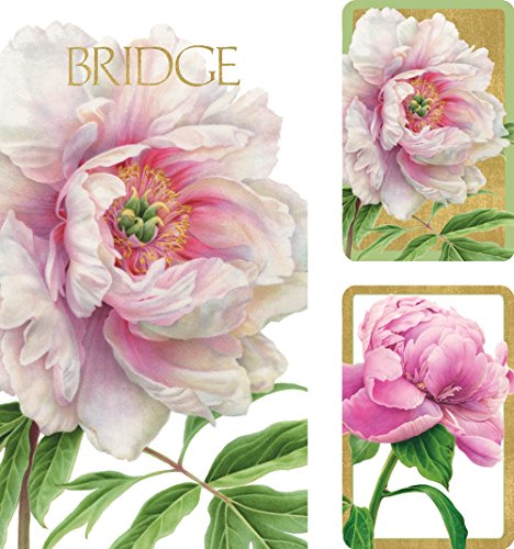 Caspari Entertaining with Peonies Bridge Gift Set (2-Score Pads)