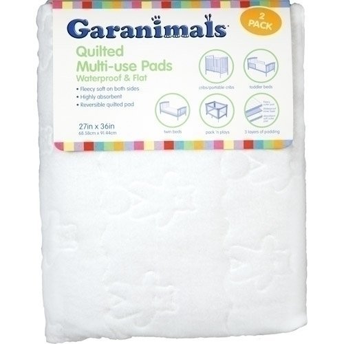 

Garanimals Quilted Waterproof Multi-Use Crib Pad, 2-Pack