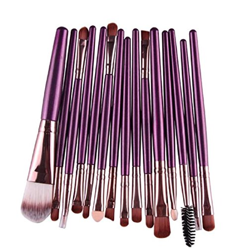 Makeup Brush，Canserin 15 pcs/Sets Eye Shadow Foundation Eyebrow Lip Brush Makeup Brushes Tool
