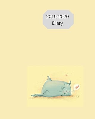 2019-2020 Diary: 8x10 day to a page academic year diary, note, to do list & priorities on each page. Cute grey cat cover design