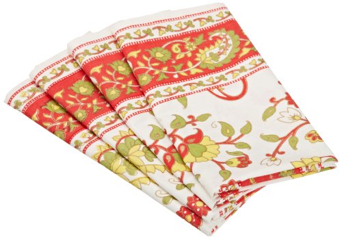 Algopix Similar Product 9 - Mahogany Paisley Printed Napkins 18 by