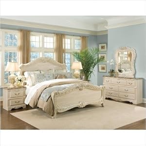Bundle-45 Rococo Panel Bedroom Set (5 Pieces) Size: King