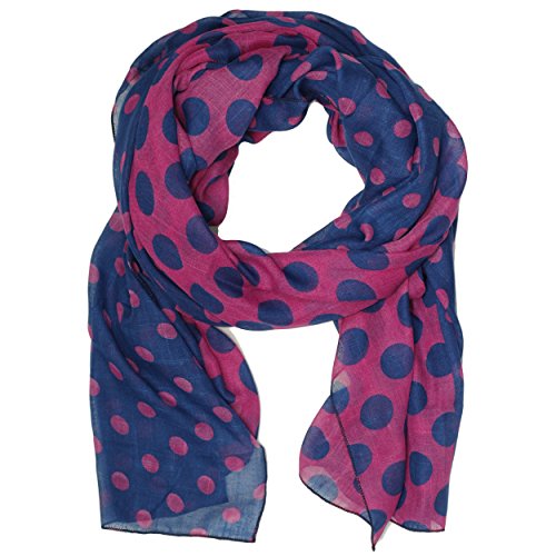 Bucasi 60s Mod Inspired Polka-dot Patchwork and Color Block Scarf