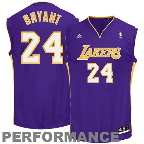 adidas Los Angeles Lakers Kobe Bryant New Revolution 30 Replica Road Jersey