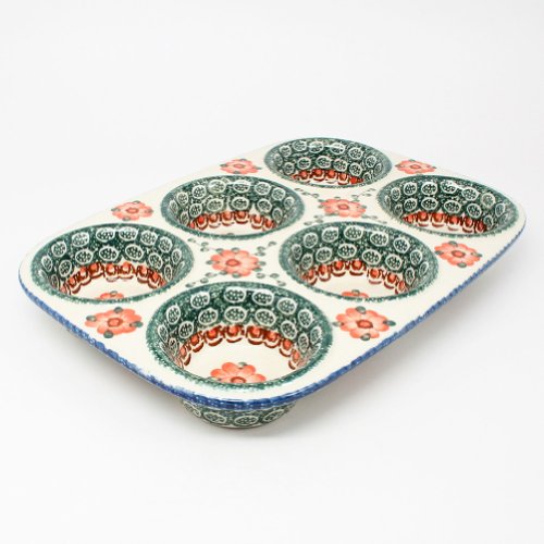 

Polish Pottery Muffin Pan #561