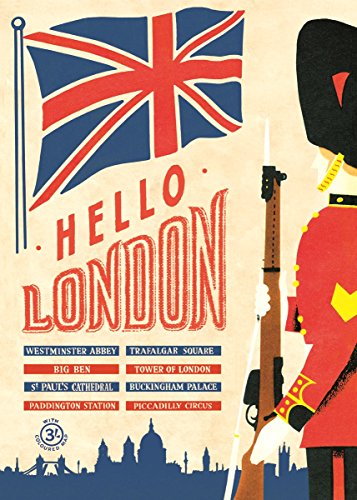 Cavallini & Co. Hello London Poster Wrapping Paper Sheet