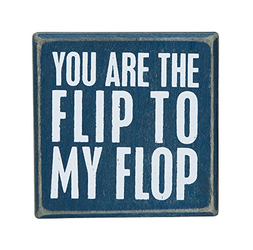 You Are The Flip To My Flop - Mini Decorative Beach Decor Box Sign 3-in x 3-in
