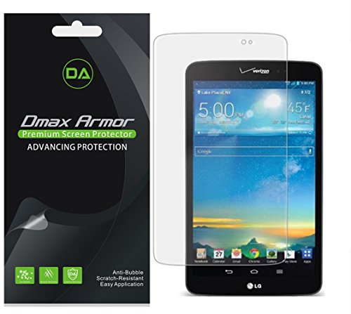 [3-Pack] Dmax Armor- LG G Pad 8.3 LTE (Verizon Only) Screen Protector High Definition Clear Shield - Lifetime Replacements Warranty- Retail Packaging