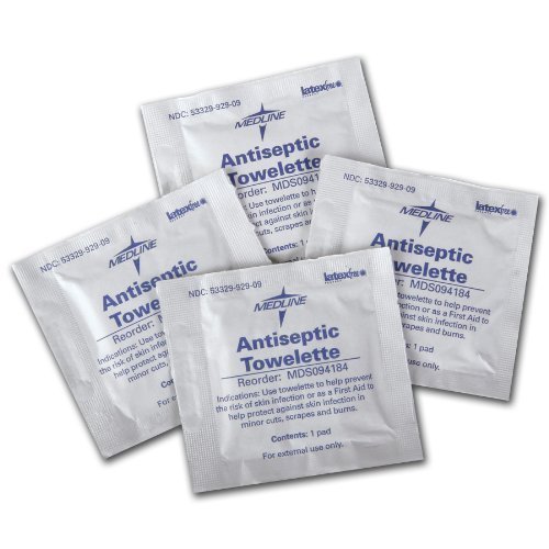 

Antiseptic Towelettes - Antiseptic Towelettes, 5 1/2" x 8", BZK 1:750 and 18% Isopropyl Alcohol - 1,000 Per Case - Model MDS094184