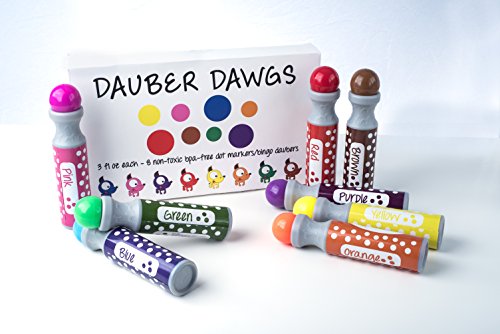 Washable Dot Markers For Kids 6-Pack Non-Toxic Bingo Daubers