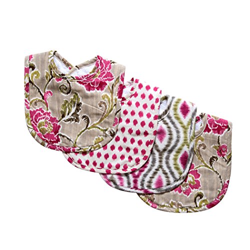 Trend Lab Waverly Jazzberry Bouquet 4 Piece Bib Set