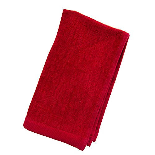 Algopix Similar Product 13 - Red Deluxe Hemmed Fingertip Towels 11in