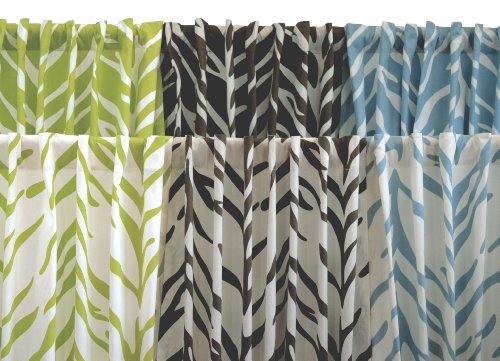 

EZ Living Home Zebra Window Panel 84L Brown on Cream