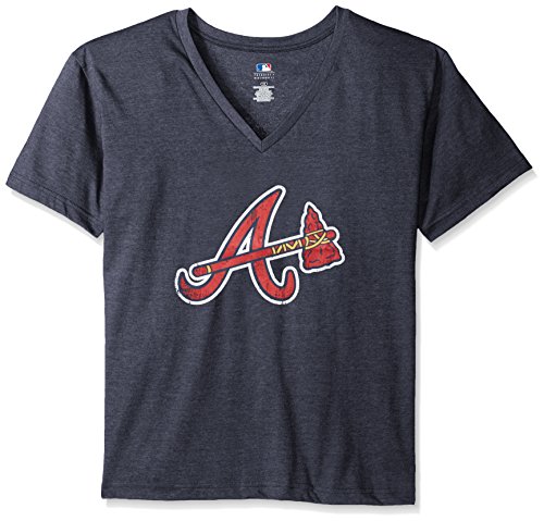 MLB Plus Size Women's Team Short Sleeve V-Neck T-Shirt with Logo
