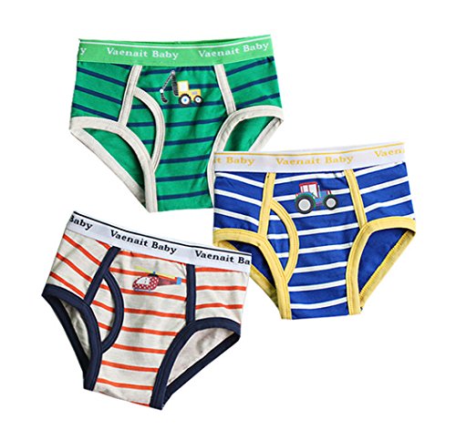 JN&LULU Baby Toddler Kids Boxer Brief 3-Pack Underwear Set-Cartoon Car
