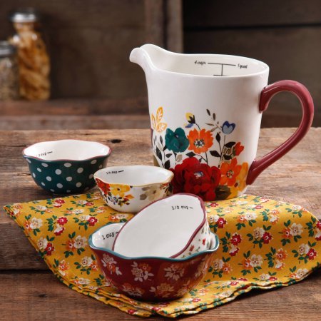 The Pioneer Woman 5-Piece Prep Set, 4-Piece Measuring Bowls and 4-Cup Measuring Cup
