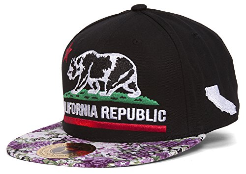 

TopHeadwear California Republic Flag Snapback (Various Designs)
