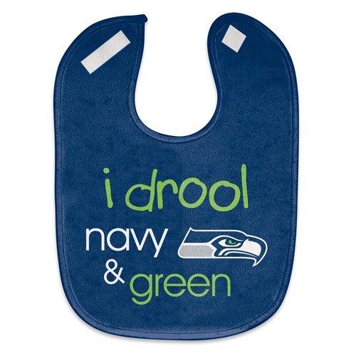 NFL Football Full Color Mesh Baby Bibs (I drool Seattle Seahawks)