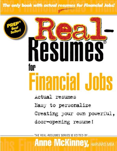 Real Resumes for Financial Jobs by Anne McKinney