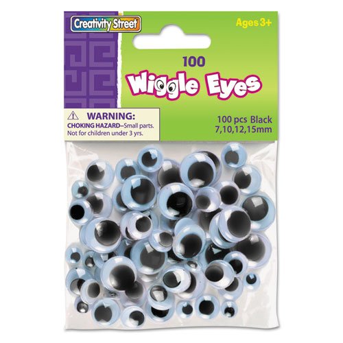 

Creativity Street Wiggle Eyes Assortment, Assorted Sizes, Black, 100/Pack