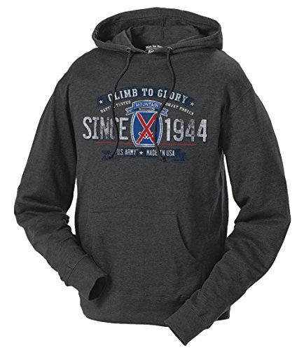 Black Ink Men's 10th Mountain Division Retro Hoodie