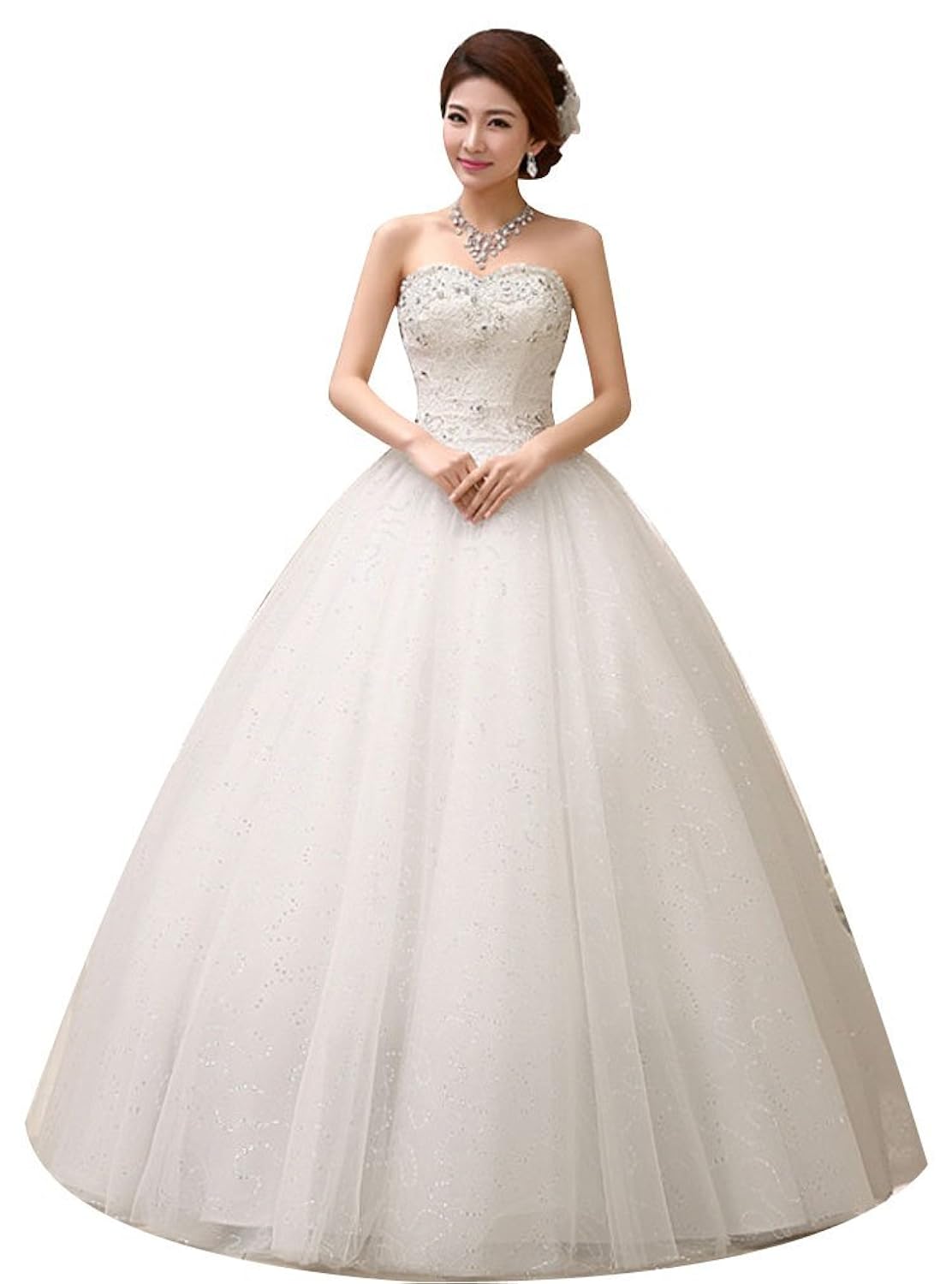 

Eyekepper Sweetheart Strapless A-Line Wedding Gown Wedding Dress For Bride Custom
