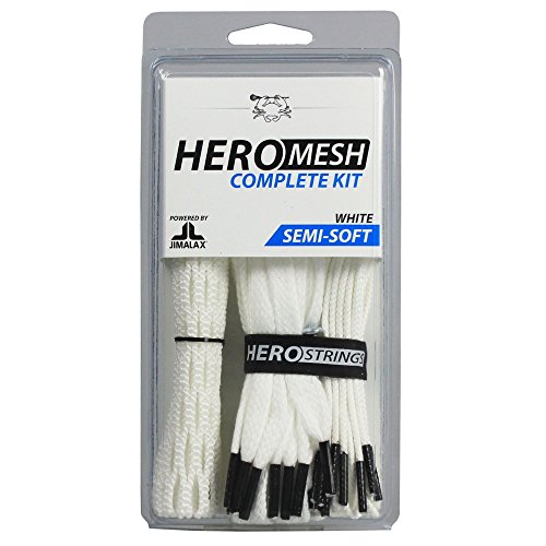East Coast Dyes Hero Mesh 15mm and Hero Strings Complete Stringing Kit in White
