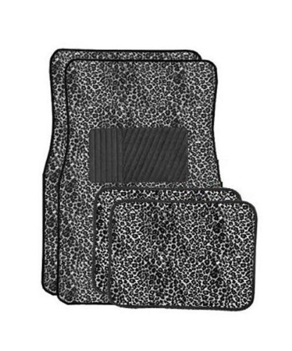 

Grey Cheetah Carpet 4 Piece Car Truck SUV Floor Mats
