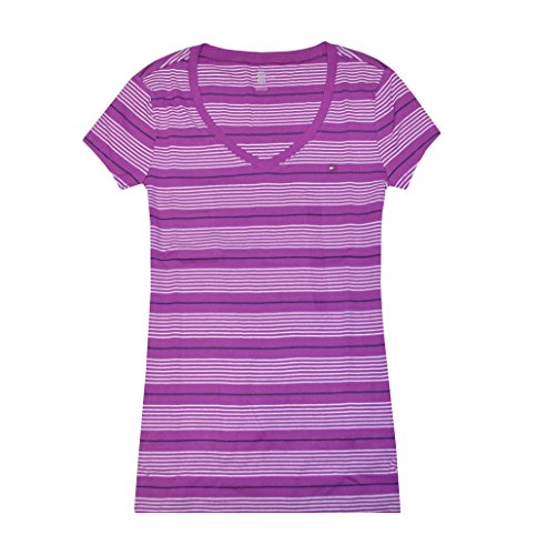 Tommy Hilfiger Women Stripe V-Neck T-shirt