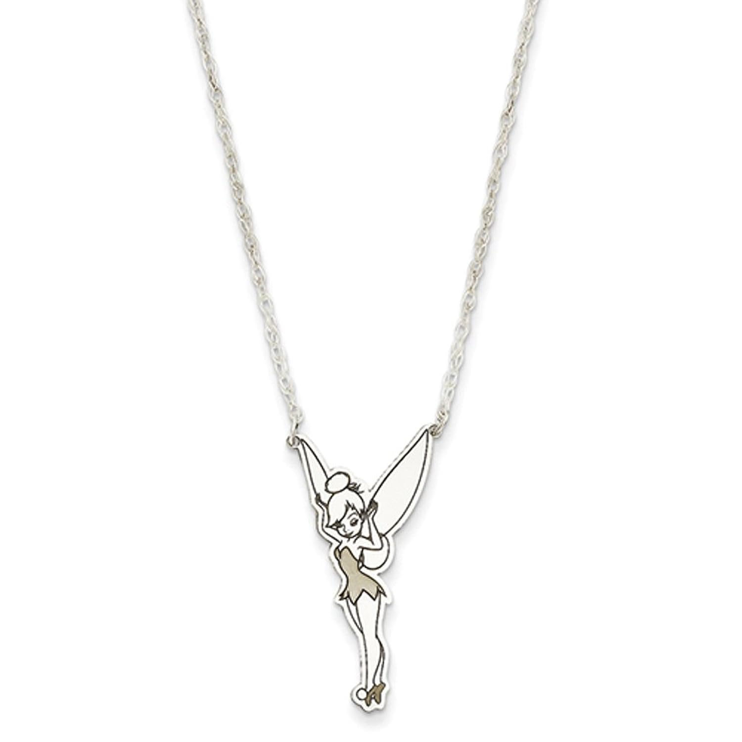 

Disney Collection 14K White Gold Tinker Bell Charm Necklace - 18" inches