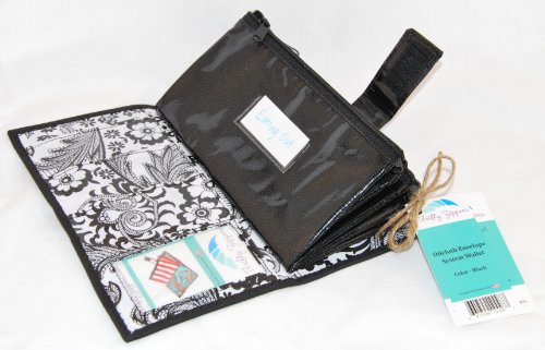 Cute Black and White Oilcloth Envelope System Wallet for Cash Budgeting and Extreme Couponing