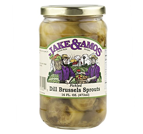 Jake & Amos Dill Brussel Sprouts, 16 Oz. Jar (Pack of 2)