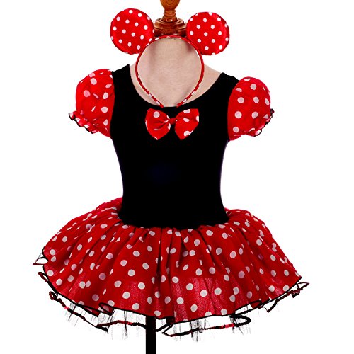 Dressy Daisy Girls' Minnie Mouse Halloween Fancy Dress Dance Costume w/ Headband
