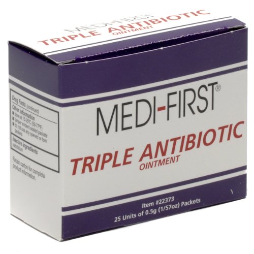 Triple Antibiotic Cream Ointment 25 ct Box Individual Units 0.5g