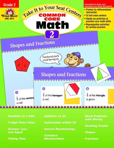 Take It to Your Seat Math Centers, Grade 2 by Evan Moor