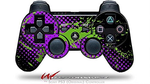 

Sony PS3 Controller Decal Style Skin - Halftone Splatter Green Purple (CONTROLLER SOLD SEPARATELY)